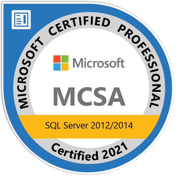 Значок сертификации MCSA